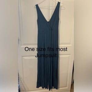 Blue Sleeveless Jumpsuit